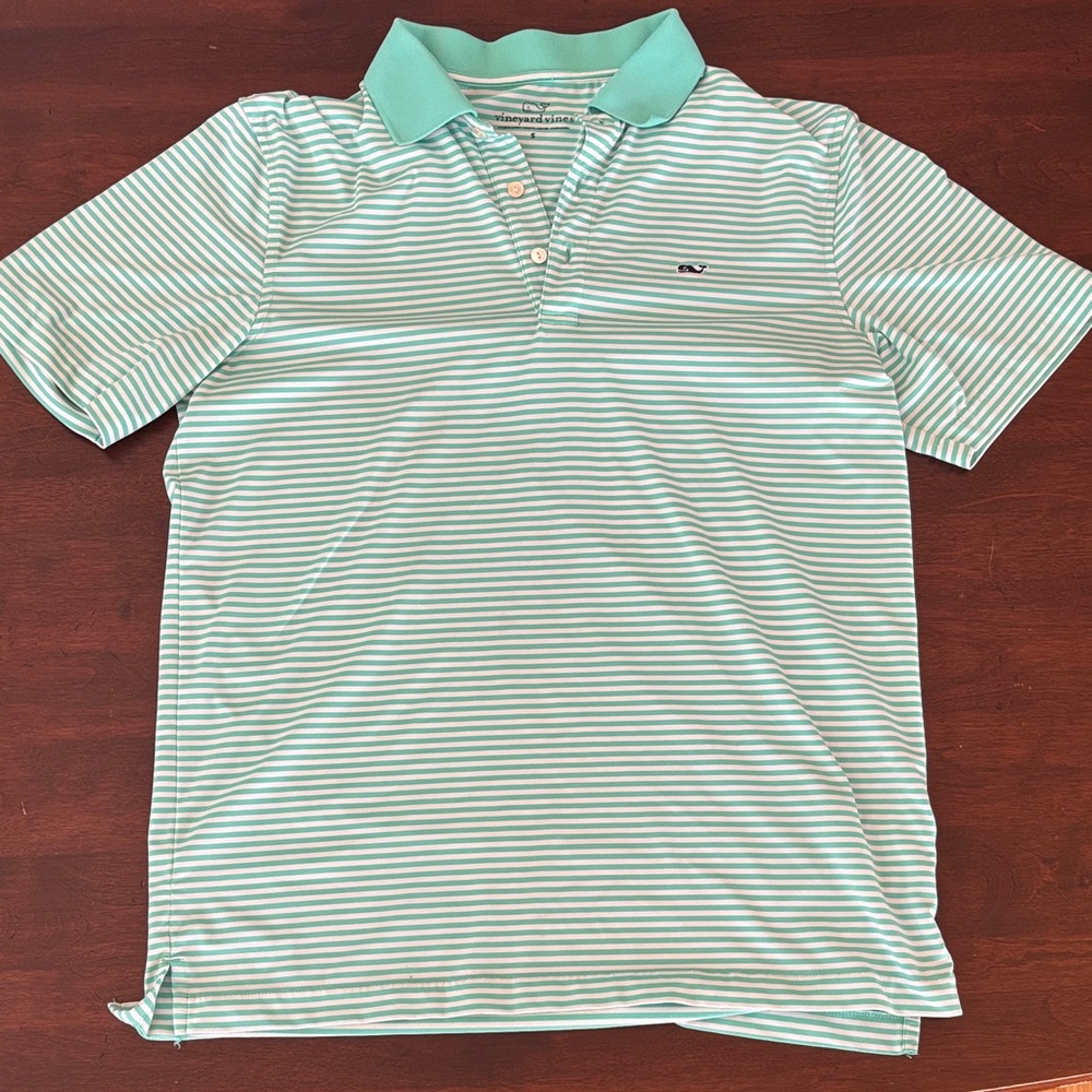 Vineyard Vines Men's Striped Polo Shirt - Light Green